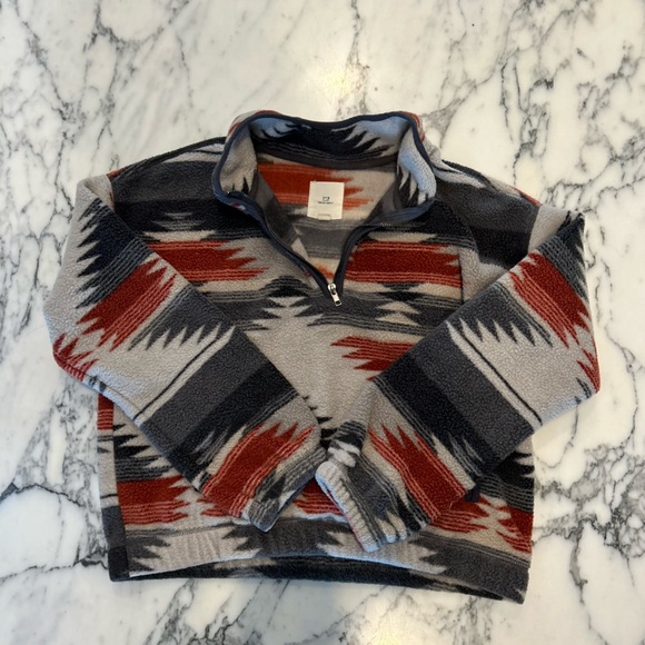 Cropped Aztec Fleece Pullover - Picture 2 of 4
